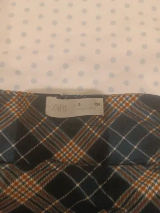 Falda cuadros niña T.9