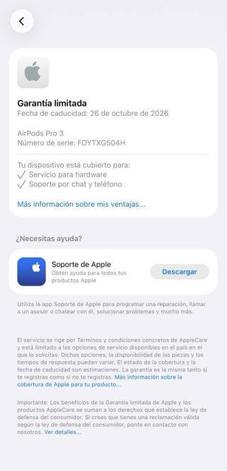AirPods Pro 3 Factura y Garantía.