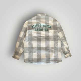 Sobrecamisa cuadros Bershka gris y blanco