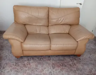 2 Sofás de piel flor