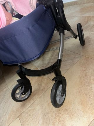Carrito de bebé para muñecas con accesorios