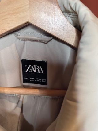 Chaqueta Bomber Zara Beige Talla S