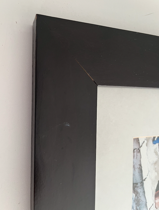 Lote conjunto 2 cuadros marco marron oscuro