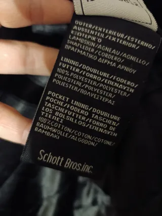 Cazadora Cuero Schott Mujer Talla L