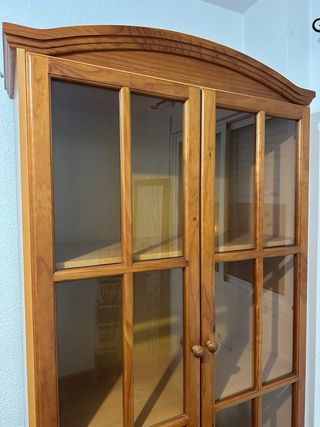 Vitrina de madera y cristal