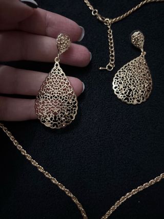 Conjunto de joyas chapado de oro 18k