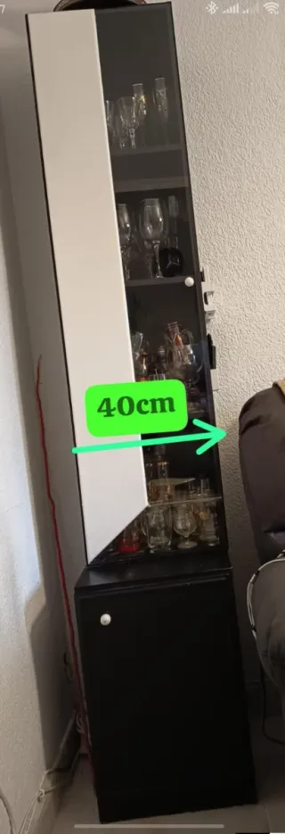 Vitrina cristal madera