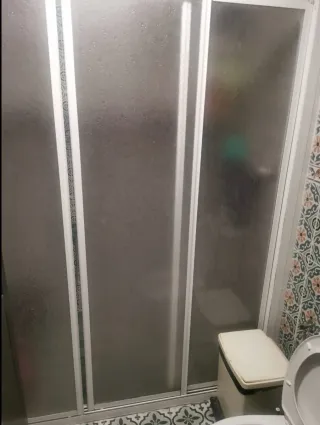 Mampara de ducha cristal y metal