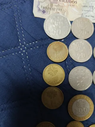 Monedas y Billetes Antiguos Portugal Escudos