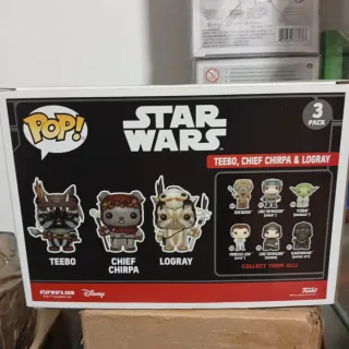 Funko Pop Star Wars Teebo, Chirpa y Logray