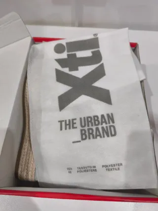 Sandalias Xti Cuña Esparto Azul Beige