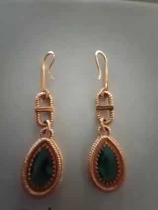 Pendientes Rebecca Oro y Verde