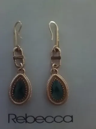 Pendientes Rebecca Oro y Verde