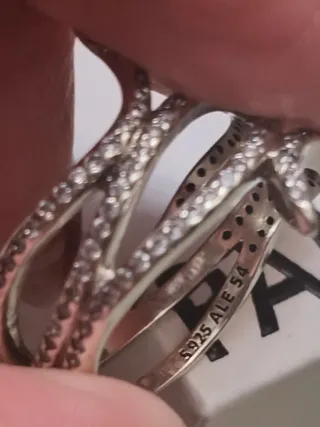 Anillo Pandora plata con circonitas