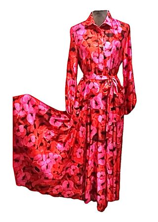 Vestido largo de fiesta estampado floral