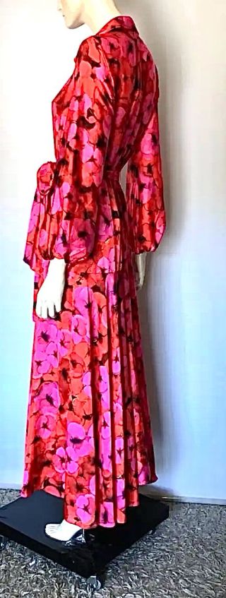 Vestido largo de fiesta estampado floral