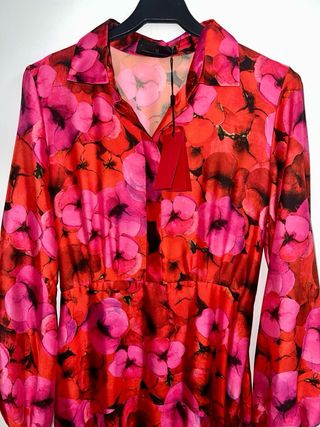 Vestido largo de fiesta estampado floral