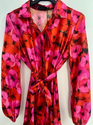 Vestido largo de fiesta estampado floral