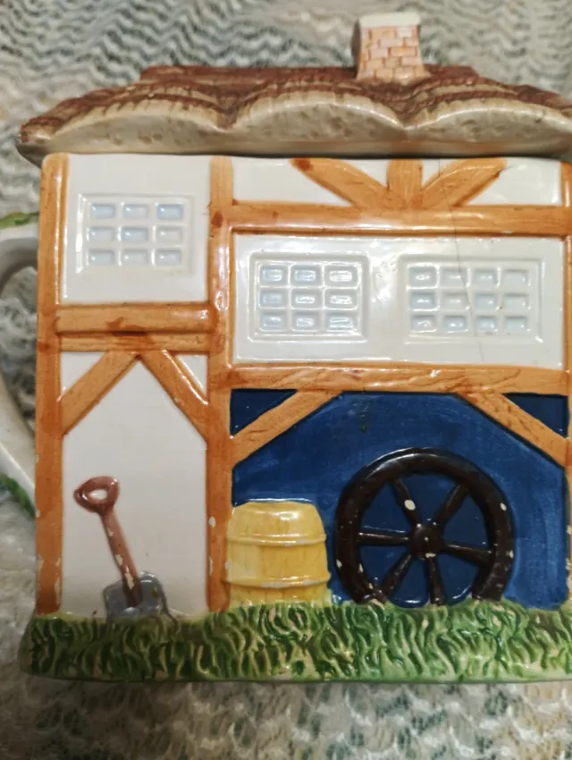 Tetera Sadler Inglesa Cerámica Pintada a Mano