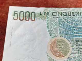 2 Banconote 5000 Lire Banca d'Italia