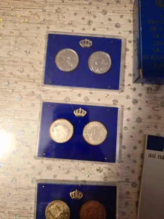 Monedas aniversario de la boda de los reyes