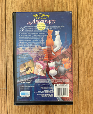 film pelicula VHS Gli Aristogatti Los Aristogatos