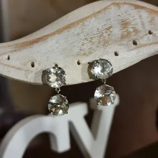 Pendientes oro amatista