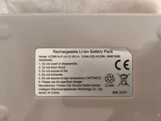 Batería Aspiradora Philips XC201 2000S serie 2000