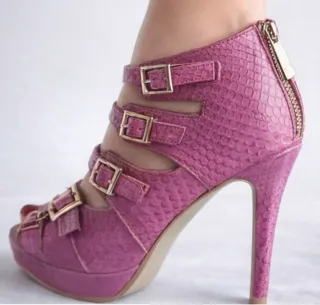 Sandalias Fosco Fucsia Piel Nuevas Talla 39