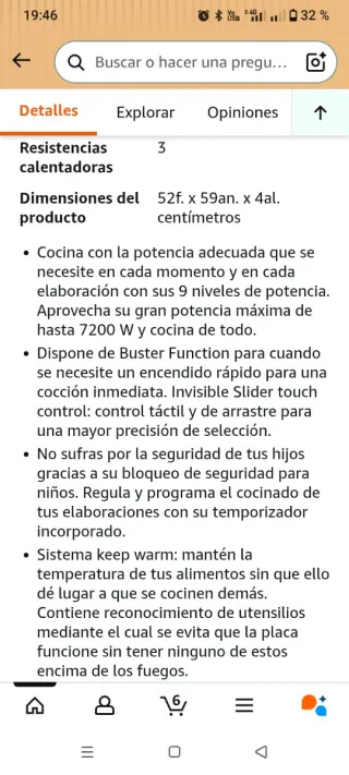 Vitrocerámica inducción Cetotec nueva