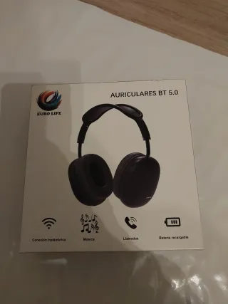 Auriculares Diadema Bluetooth EURO LIFE Negros