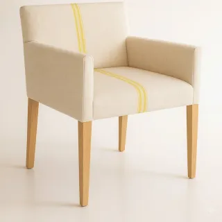 Butacas personalizadas tela y madera.