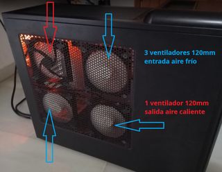 Torre ordenador vacía de componentes, tamaño E-ATX