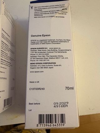 Cartucho Tinta Epson 102 Cyan