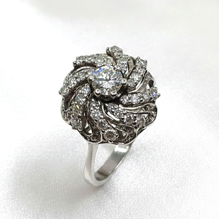 Anillo vintage Tynel oro 18k y brillantes