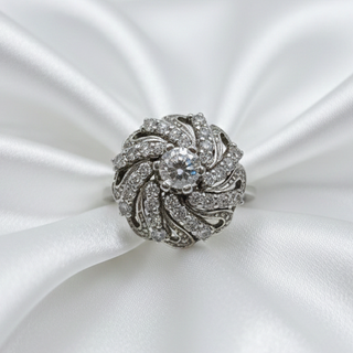 Anillo vintage Tynel oro 18k y brillantes