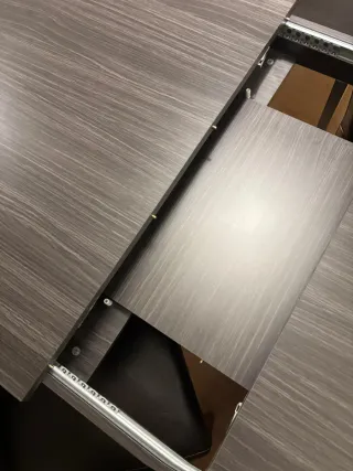 Mesa de comedor extensible gris