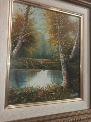 Cuadro Óleo Lienzo Paisaje Otoñal