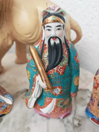 Figuras Dioses Chinos Porcelana