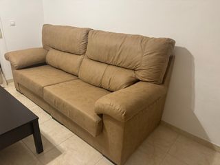 Sofá beige 3 plazas