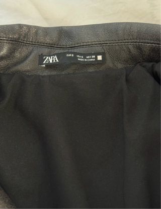 Chaqueta Biker Cuero Zara