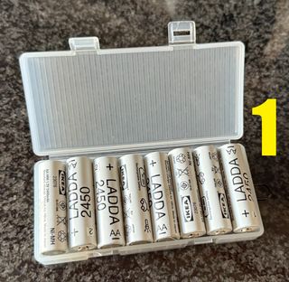 4 Caixas Plásticas Organização Pilhas AA e AAA