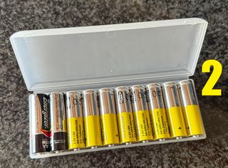 4 Caixas Plásticas Organização Pilhas AA e AAA