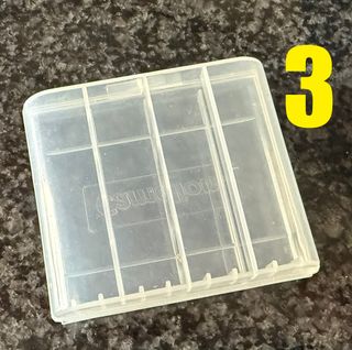 4 Caixas Plásticas Organização Pilhas AA e AAA