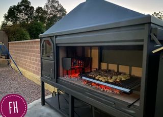 Parrilla Barbacoa Metal y Piedra