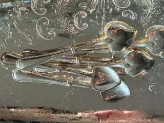 Cucchiaini da gelato Vintage Silver Plated