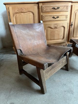 Sillones de Cuero y Madera