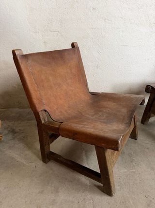 Sillones de Cuero y Madera