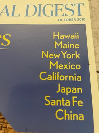 Rivista vintage Architectural Digest 2010.