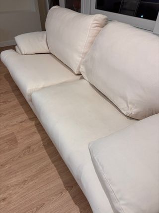 Sofá de tela beige 2 plazas